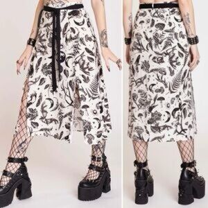 The Midnight Hour Skeleton Midi Skirt | 2XL